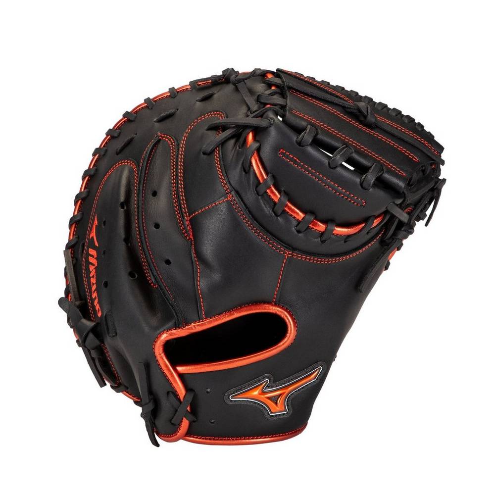 Catchers Mitt Mizuno Baseball MVP Prime SE 34" - Homem - Pretas/Vermelhas - FBEOI3870